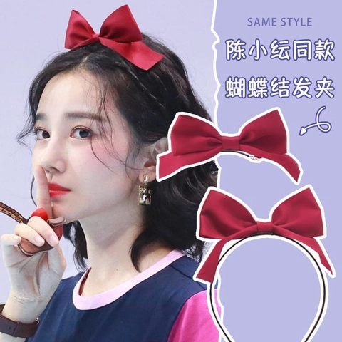 Elegant Large Bow Headband Satin Fabric Oversized Ribbon Hair Clip Sweet Retro Headwear For Women Girls Party Accessories