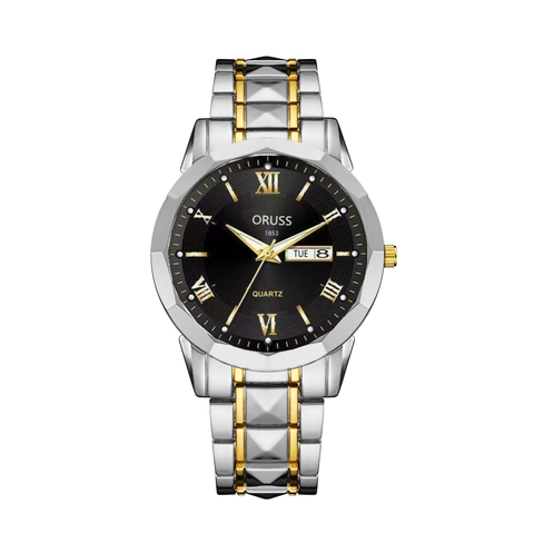 Men Quartz Watch Stainless Steel Waterproof Day Date Display Luminous Business Wristwatch Classic