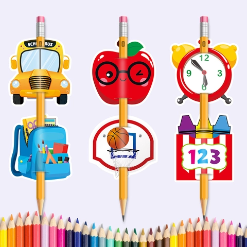 Biglietti Decorativi Per Matite Rientro A Scuola Carta Cartoni Animati Etichette Per Decorazione Feste In Classe E Regali
