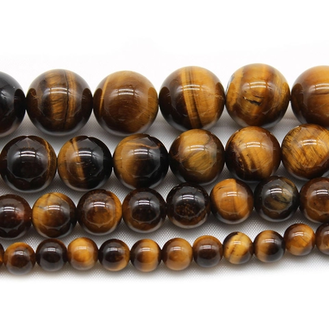 Perle Tonde In Pietra Occhio Di Tigre Giallo Naturale Lucidate Per La Creazione Di Gioielli Fai Da Te Bracciale Collana Artigianato