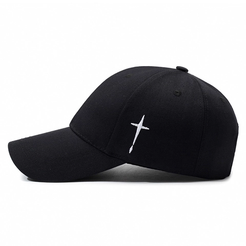 Baseball Cap Side Cross Embroidery Curved Brim Polyester Breathable Casual Sport Hat For Men Women