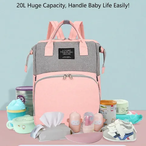 Diaper Bag Backpack Waterproof Oxford Cloth Large Capacity Insulated Pockets Mommy Travel Bag For Baby Care Outdoor