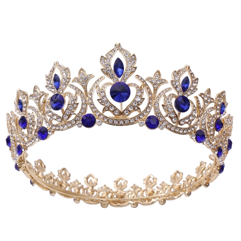 Corona Da Sposa Tiara Lega Rhinestone Cristallo Lusso Retrò Barocco Accessorio Per Capelli Per Donne Festa Concorso