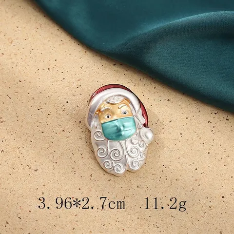 Emaille Brosche Pins Legierung Strass Weihnachten Weihnachtsmann Lehrer Apfel Vintage Hand Feiertag Schmuck