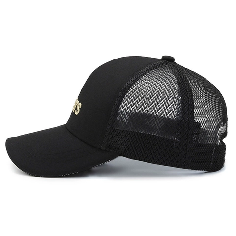 Atmungsaktive Mesh Trucker Kappe Polyester Verstellbare Baseball Kappe Sonnenschutz Outdoor Sommer Sport Stickerei Design