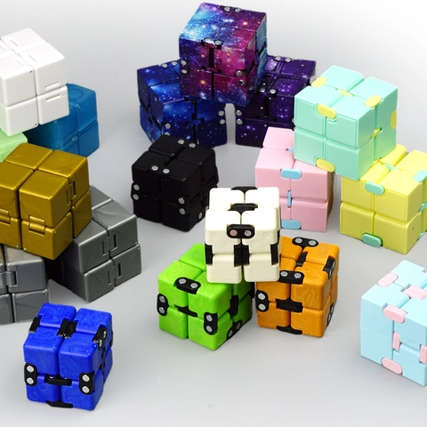 Infinity Cube Fidget Toy For Stress Relief Folding Magic Cube Portable Desktop Sensory Toy ABS Plastic Novelty