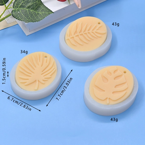 Silikonform Tropisches Blattmuster Rund Für Kuchen Fondant Schokolade Kerzenwachs Harz Basteln