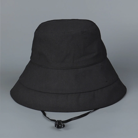 Chapeau Bob Protection Solaire Coton Rayonne Respirant Anti UV Large Bord Extérieur Été Pêcheur Avec Corde Coupe Vent Réglable