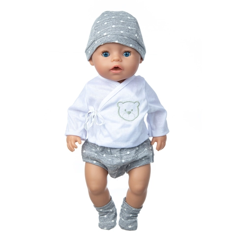 Puppenkleidung Outfits Bär Stickerei Polka Dot Hut Oberteil Shorts Socken Zubehör Für Puppen