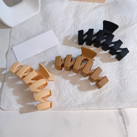 Molletta Per Capelli Grande Opaca Plastica Denti Geometrici Antiscivolo Tenuta Forte Stile Coreano Accessori Per Capelli Donna
