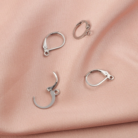 Leverback Earring Hooks 304 Stainless Steel Findings Oval Round DIY Handcrafted Jewelry Making Accessories Polished