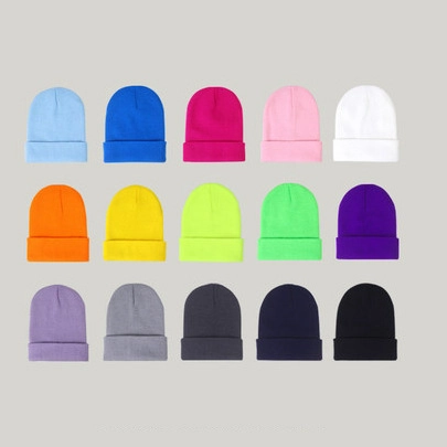 Einfarbige Beanie Mütze Mit Umschlag Warme Winter Strickmütze Weiche Acryl Rippstrick Outdoor Für Damen Und Herren