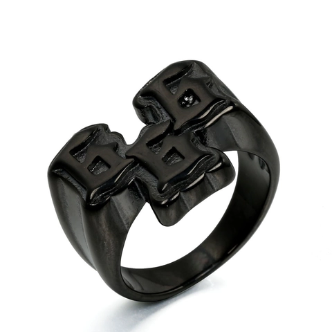 Gothik 666 Nummer Ring Edelstahl Punk Rock Streetwear Retro Schmuck Für Männer