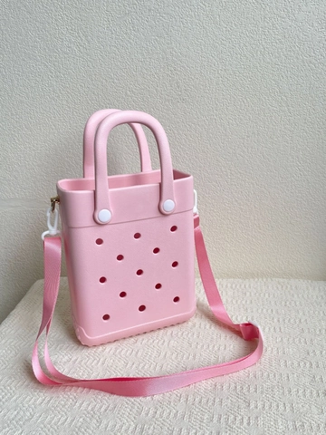 Sac À Main Femme EVA Perforé Imperméable Sac De Plage Bandoulière Léger Couleurs Bonbon