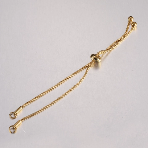 Chaîne Vénitienne Ajustable Pour Bracelet Acier Inoxydable Perle Coulissante DIY Fabrication De Bijoux Poli Miroir