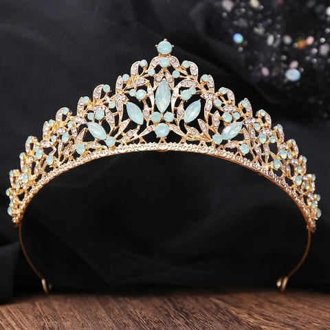 Couronne de Mariée en Alliage Strass Cristal Diadème Vintage Luxueux Mariage Fête Spectacle Coiffure Bijoux de Cheveux Femme