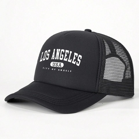Cappello Trucker Rete Da Baseball Stampa Los Angeles USA Traspirante Regolabile Protezione Solare Esterno Stile Urbano