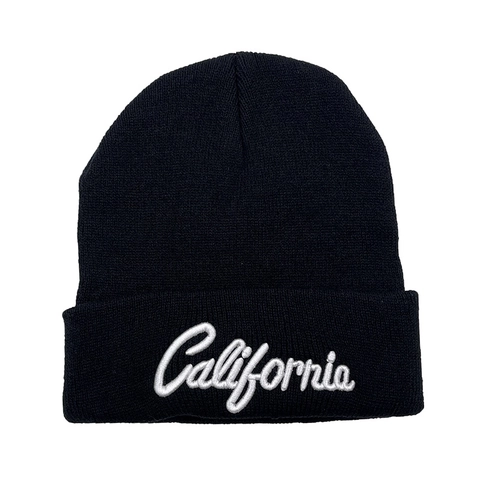 Berretto In Maglia Con Ricamo California Risvolto Caldo Inverno Morbido Skull Cap Unisex Casual Versatile