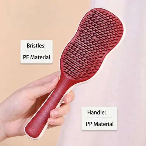 Spazzola Per Capelli Districante Pettine Massaggiante Impugnatura Ergonomica Setole Morbide Per Capelli Lunghi Ricci Salone