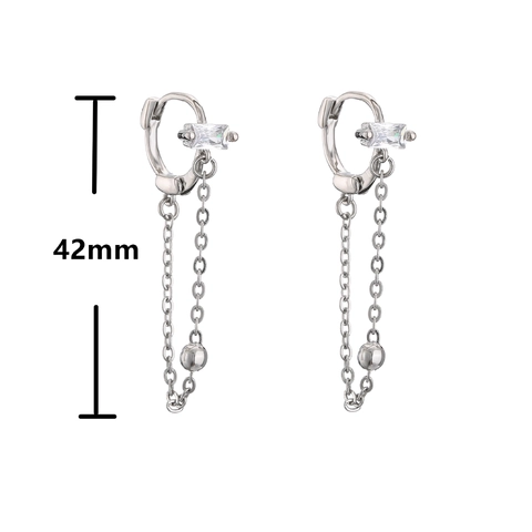 Pendientes De Aro Colgantes De Cobre Con Dijes De Corazón Abeja Sirena Estrella Brújula De Circonita Para Mujer