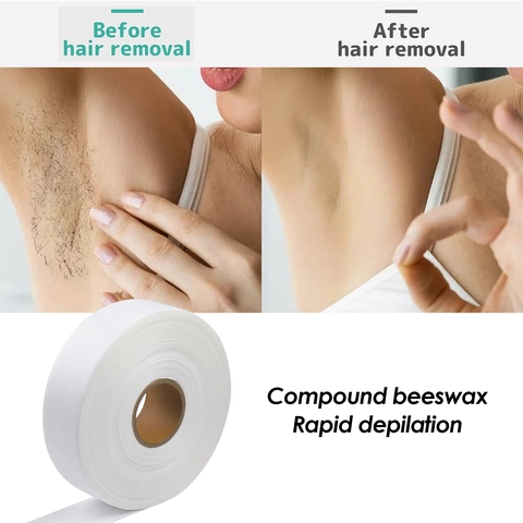 Rouleau Papier Cire Dépilatoire Professionnel Bandes Épilation Corps Non Tissées Jetables Pour Salon Maison