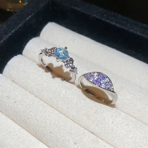 Anillo Ajustable De Cobre Con Circón Flor Hoja Torcida Color Plata Joyería De Moda Para Mujer Regalo Elegante