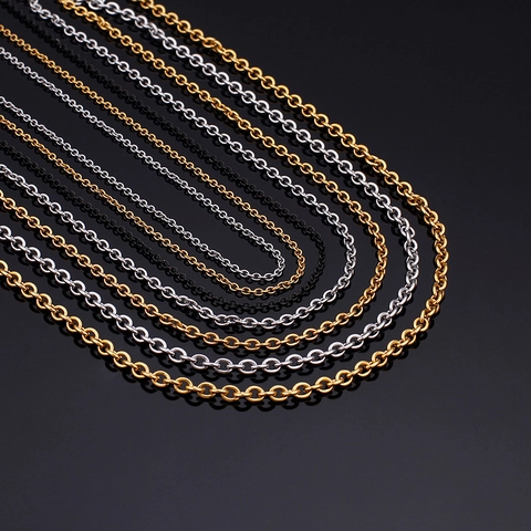 Collar De Cadena Minimalista De Acero Inoxidable 316L Joyería Unisex Duradera Eslabón Simple Estilo Cruz Hombres Mujeres