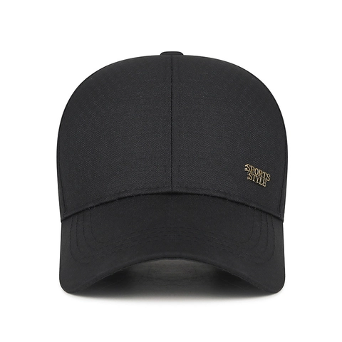 Men Baseball Cap Extended Brim Sun Protection Outdoor Sport Polyester Adjustable Metal Decoration Casual Fashion Hat