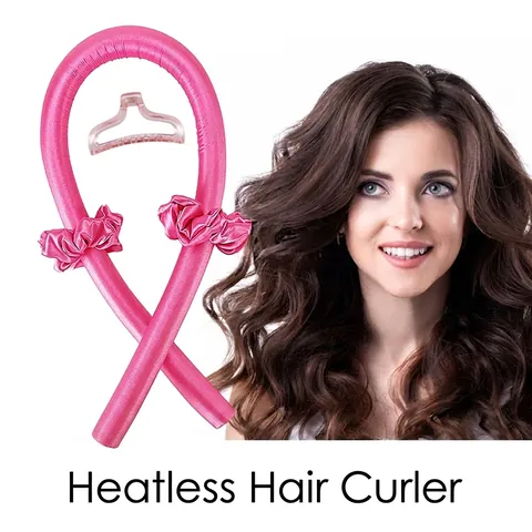 Heatless Hair Curler Headband Satin Satin Foam Ribbon Overnight Curls Styling Tools With Scrunchies And Claw Clip Wave Formers