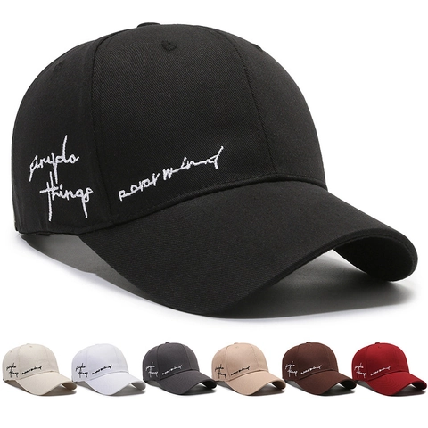 Unisex Baseballkappe Baumwolle Bestickte Buchstaben Einfache Dinge Outdoor Sonnenschutz Lässig Verstellbar Dad Hat