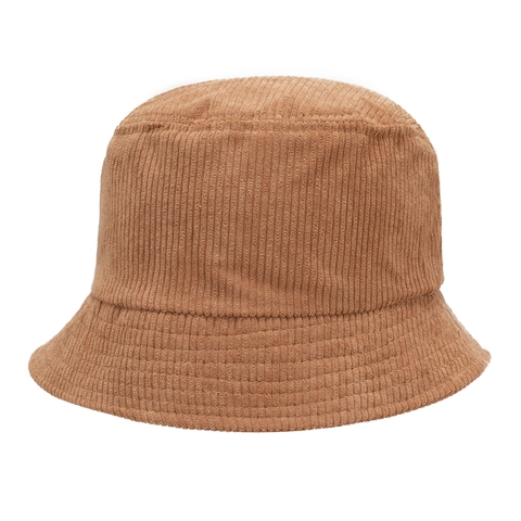 Vintage Corduroy Bucket Hat For Women Men Solid Color Foldable Outdoor Sun Protection Fisherman Cap Autumn Winter Accessory