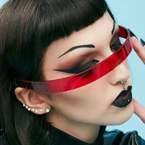 Γυαλιά Ηλίου Shield Wrap Around Σκελετός PC Προστασία UV400 Cyberpunk Futuristic Style Party Hip Hop Για Άνδρες Γυναίκες