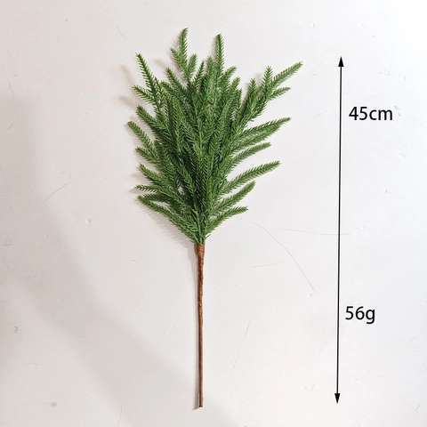 Artificial Norfolk Pine Branches Realistic PE Soft Glue Real Touch Christmas Greenery Stems For Home Winter Wedding Decoration