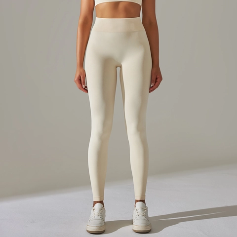 Leggings De Yoga Sin Costuras Cintura Alta Control De Abdomen Levantamiento De Glúteos Pantalones Fitness Para Mujer