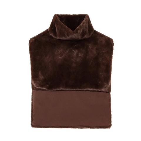 Dames Kunstbont Dickey Kraag Hoog Nekwarmer Opstaande Kraag Pullover Winter Accessoires Vintage Effen Kleur Nekbeschermer