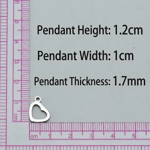 Edelstahl Herz Anhänger Hohl Charms Für DIY Schmuckherstellung Halsketten Ohrringe Zubehör Minimalistisch
