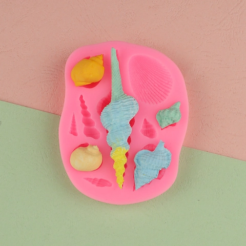 Sea Shell Conch Silicone Mold Ocean Theme Fondant Cake Decorating Chocolate Baking Tool DIY Craft Marine Style