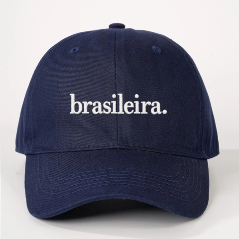 Embroidered Brasileira Baseball Cap Vintage Adjustable Curved Brim Polyester Hat Sun Protection Outdoor Breathable Dad Hat