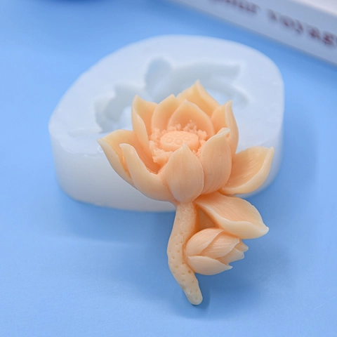 Lotus Flower Silicone Mold For DIY Baking Cake Fondant Chocolate Mousse Biscuit Candle Soap Making Tool Decorating