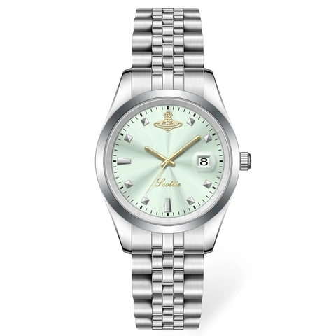 Orologio Al Quarzo Da Donna Di Moda Cinturino In Acciaio Inossidabile Resistente All'Acqua Datario Elegante