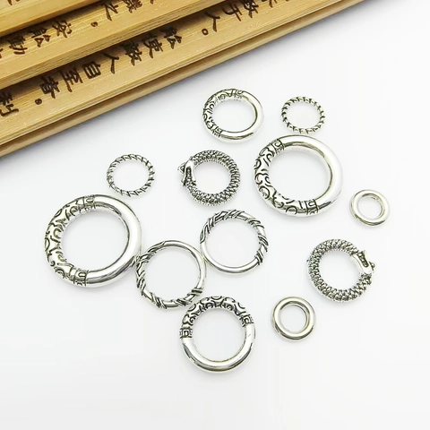 Anneaux De Connexion En Alliage Rétro Breloques Gravées Vintage Pour La Fabrication De Colliers Bracelets DIY Accessoires Style Ethnique
