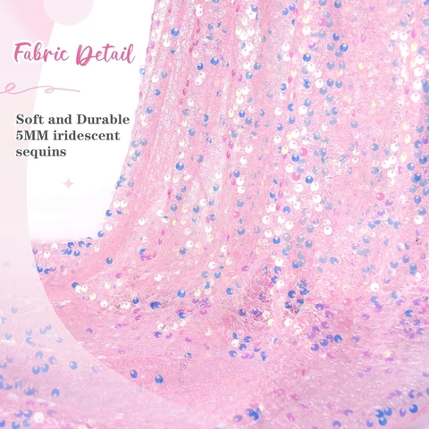 Mermaid Iridescent Sequin Table Runner For Wedding Party Decoration Sparkle Polyester Fabric Shiny Tablecloth Decor