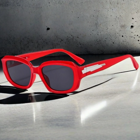 Retro Square Sunglasses UV400 Protection PC Frame Metal Bolt Decoration Vintage Fashion Unisex Streetwear Shades