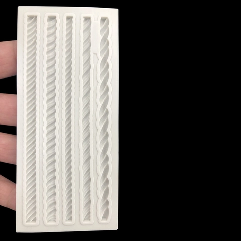 Silikonform Geflochtenes Seil Spitzenstruktur Fondant Tortendekoration Backzubehör Polymer Ton Handwerk DIY