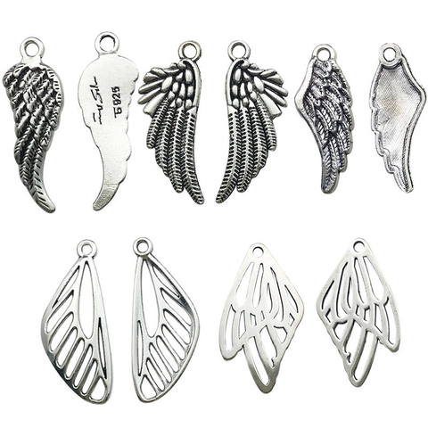 Flügel Anhänger Libelle Engel Flügel Legierung Antik Silber DIY Schmuckherstellung Zubehör Für Halsketten Armbänder