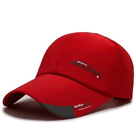 Unisex Outdoor Sports Baseball Cap Adjustable Quick Dry Sun Protection Breathable Long Brim Fashion Letter Print Casual