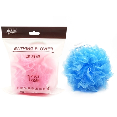 Éponge De Bain Loofah Douce En Filet PE Boule De Douche Exfoliante Pour Le Corps Avec Corde De Suspension Accessoire De Salle De Bain Coloré