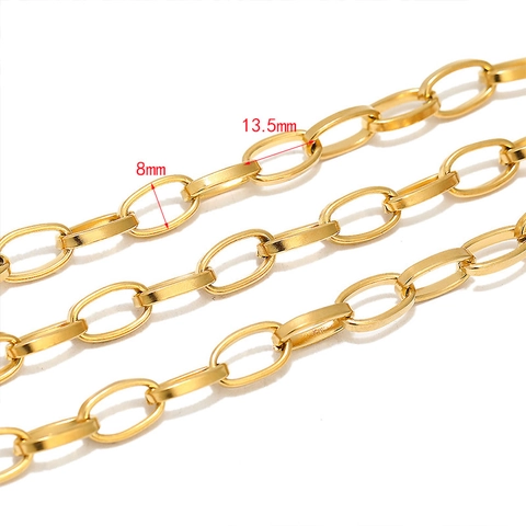 Catena A Maglie Fai Da Te In Acciaio Inossidabile Catena A Croce Piatta Per La Creazione Di Gioielli Collana Bracciale Hip Hop
