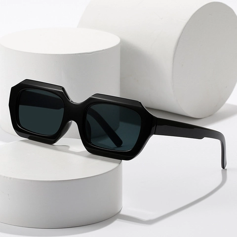 Gafas De Sol Rectangulares Geométricas Retro Protección UV Montura PC Lente AC Moda Y2K Para Hombre Mujer