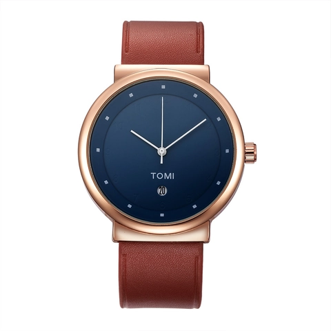 Minimalist Quartz Wristwatch Analog Date Display Leather Strap Alloy Case Casual Fashion Waterproof Watch Unisex